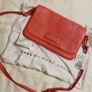 BNWT Marc by Marc Jacobs Flap Percy Bag, coral